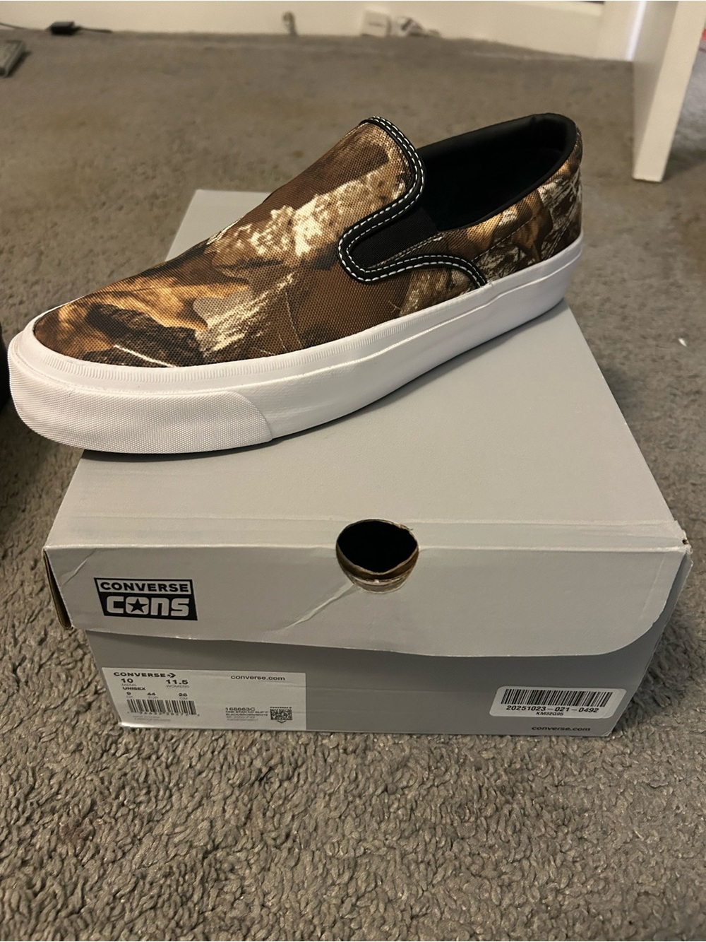 Converse Cons One Star CC Slip-On Realtree Camo 10 New!!